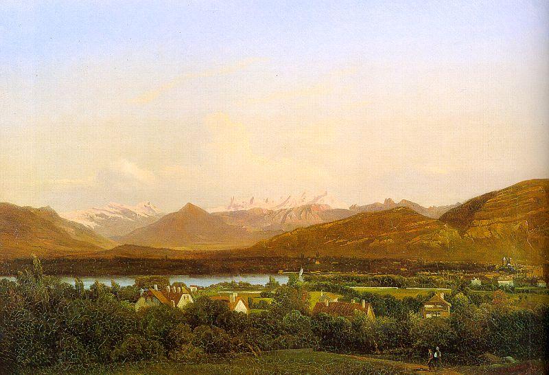Alexandre Calame View of Geneva from Petit-Saconnex